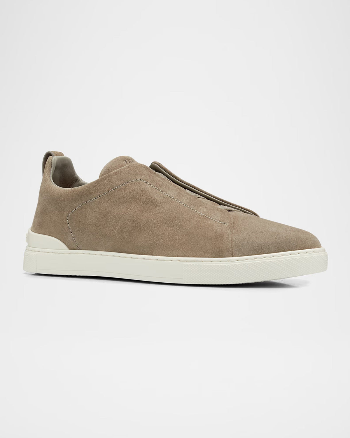 Suede Triple Stitch Slip-On Sneakers