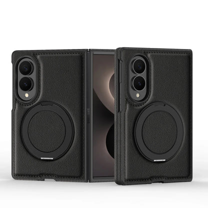 360° Magnetic Leather Ring Stand Case For Galaxy Z Fold 8 Series