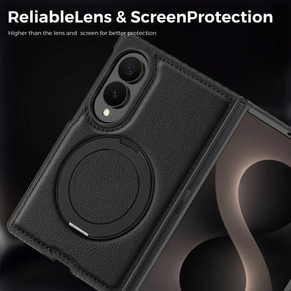 360° Magnetic Leather Ring Stand Case For Galaxy Z Fold 8 Series