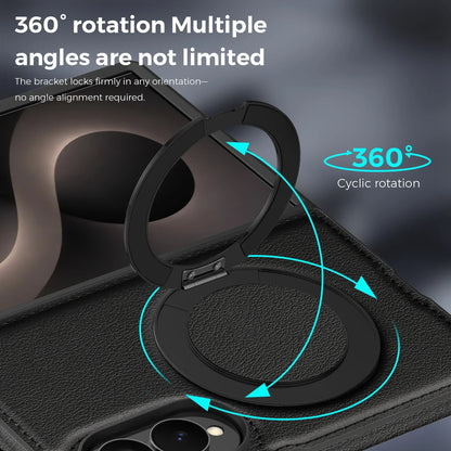 360° Magnetic Leather Ring Stand Case For Galaxy Z Fold 8 Series